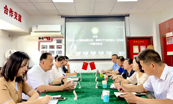 谷城县人大常委会副主任、县茶叶产业链链长刘海燕一行到访我会