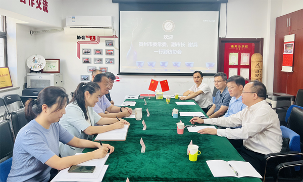 贺州市领导谢兵、覃汝胜一行到访我会