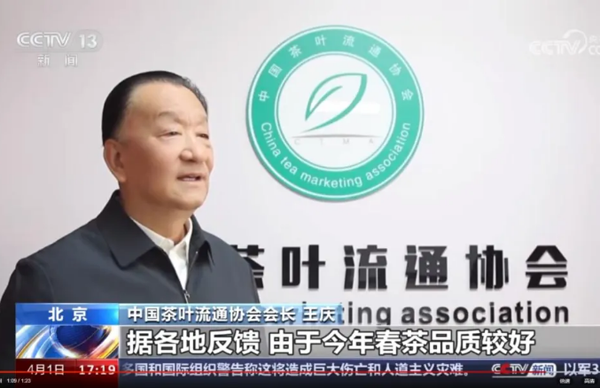 王庆会长接受央视新闻采访，介绍春茶形势